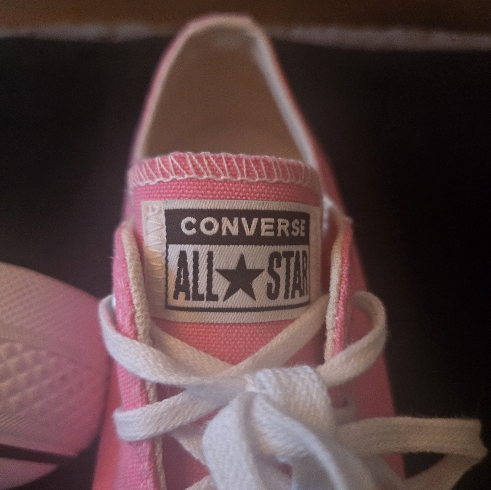 Converse Pink Low Top Platform Canvas Sneakers - Picture 3 of 9